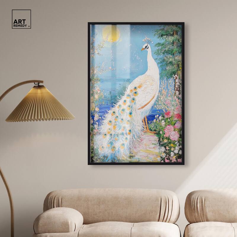 Peacock in Paradise Shadowbox by Art Remedy