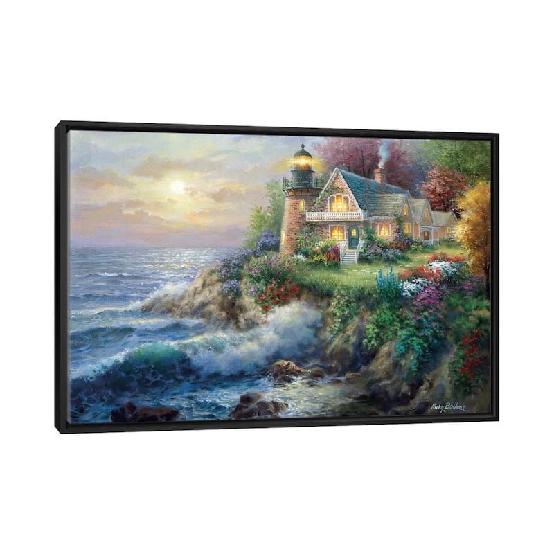 iCanvas "Guardian Of The Sea" by Nicky Boehme Framed Canvas Print - Black - 26x40