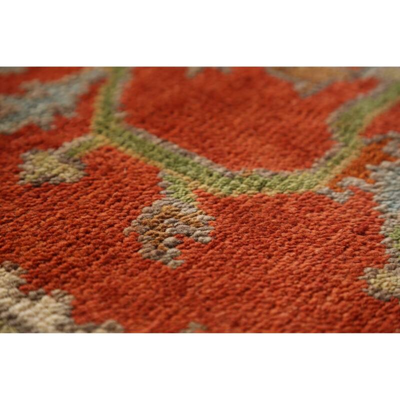 Floral Medallion Heriz Serapi Indian Area Rug Hand-Knotted Wool Carpet - 8'5" x 11'11"