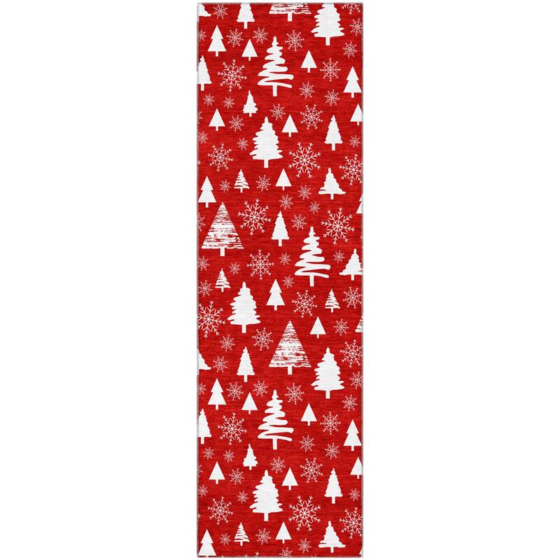 Premium Washable Super Soft Christmas Tree Mayfield Rug