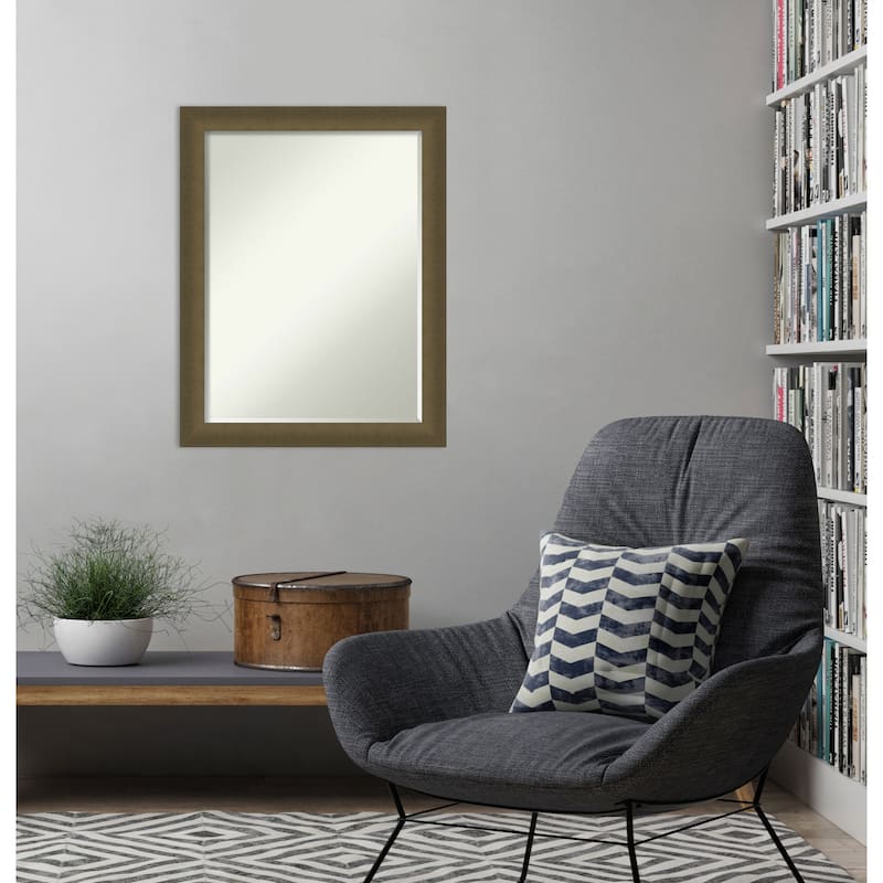 Blaine Narrow Half-Inch-Bevel Framed Wall Mirror - Glass Size 18x24