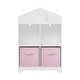 preview thumbnail 22 of 20, 2-Tier Storage Display Kids Dollhouse Bookcase with Storage, Bookshelf with 2 Collapsible Fabric Drawers for Bedroom or Playroom