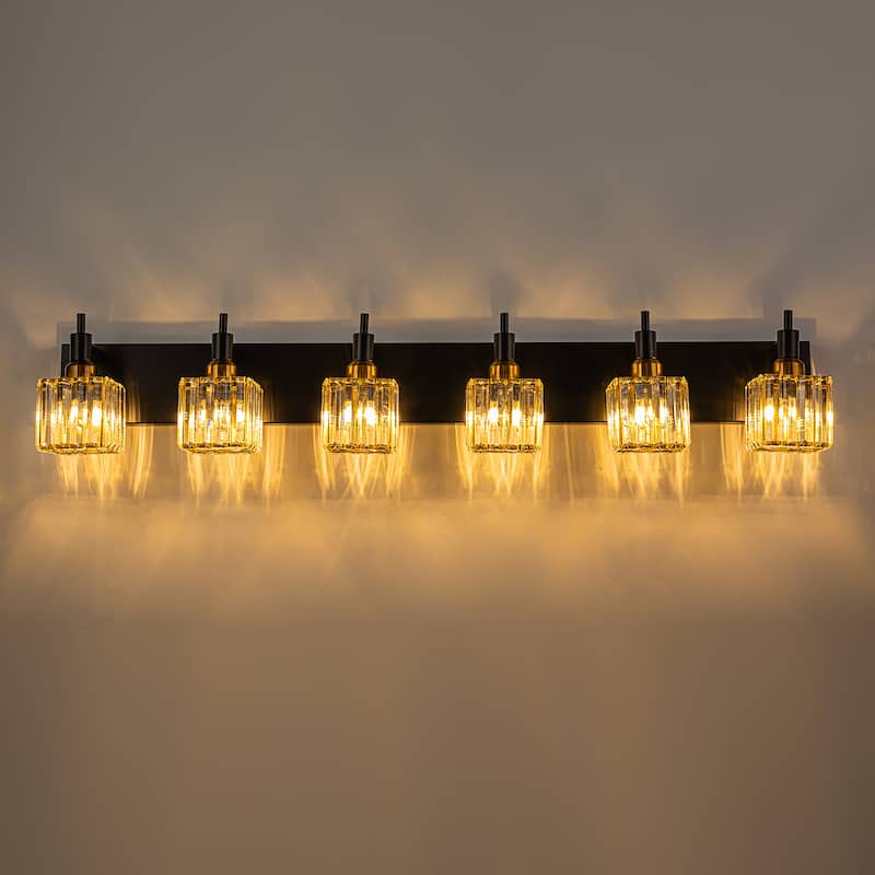 2/3/4-Light Modern Bathroom Crystal Vanity Light Wall Sconces