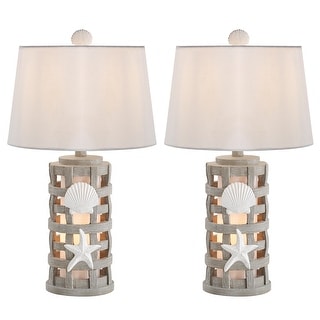 Sanibel Accent Lattice Lamp Coastal Set 24' Height sand
