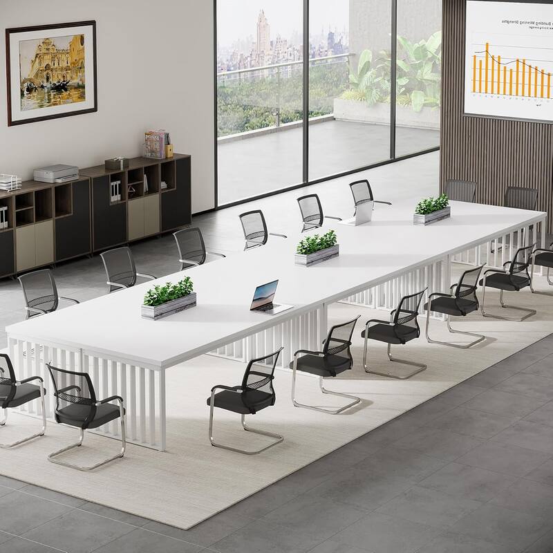 78" Rectangle Conference Table, Long Meeting Table for Seminar, Business, Negotiation