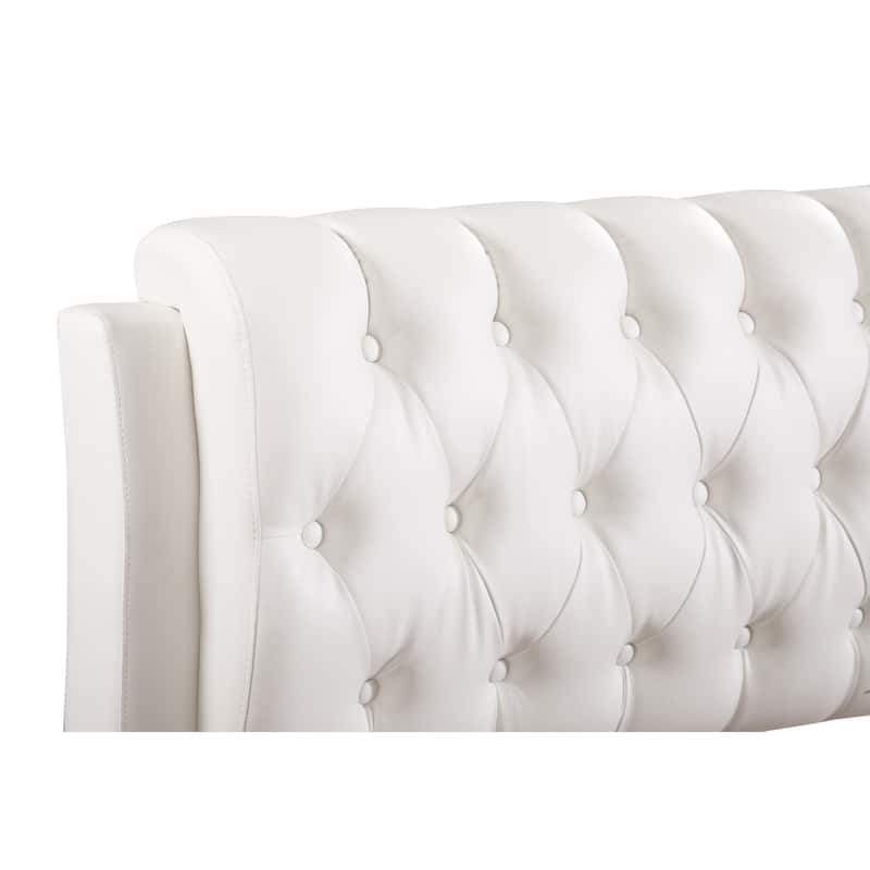 Full Size PU Platform Bed Frame with Durable Construction