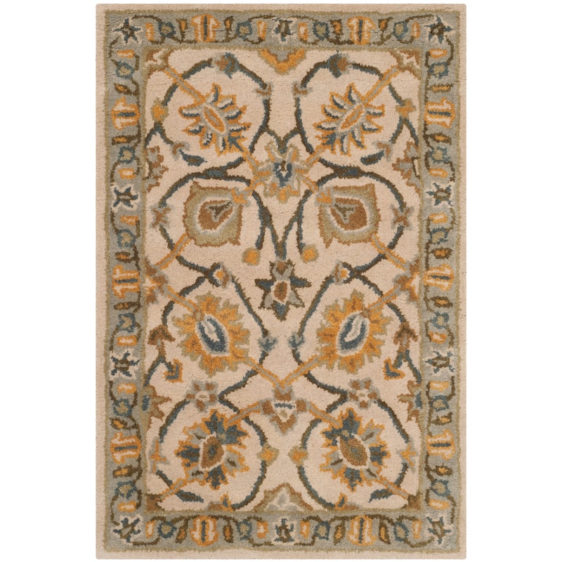 SAFAVIEH Handmade Classic Gertje Traditional Oriental Wool Rug - 2' x 3' - Ivory/Light Blue