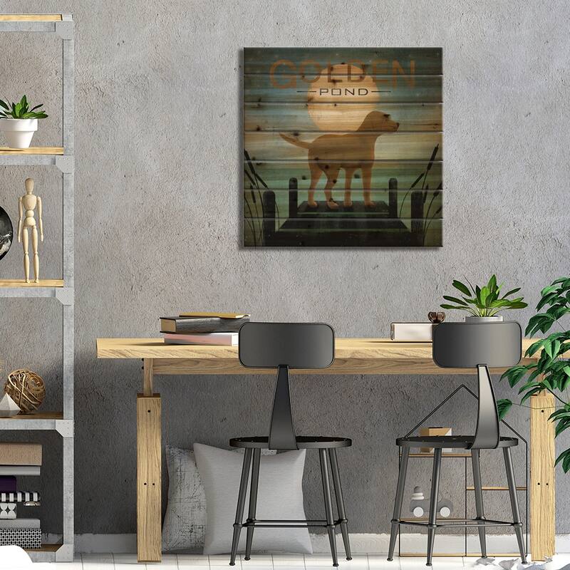 Golden Pond Print On Wood by Ryan Fowler - Multi-Color