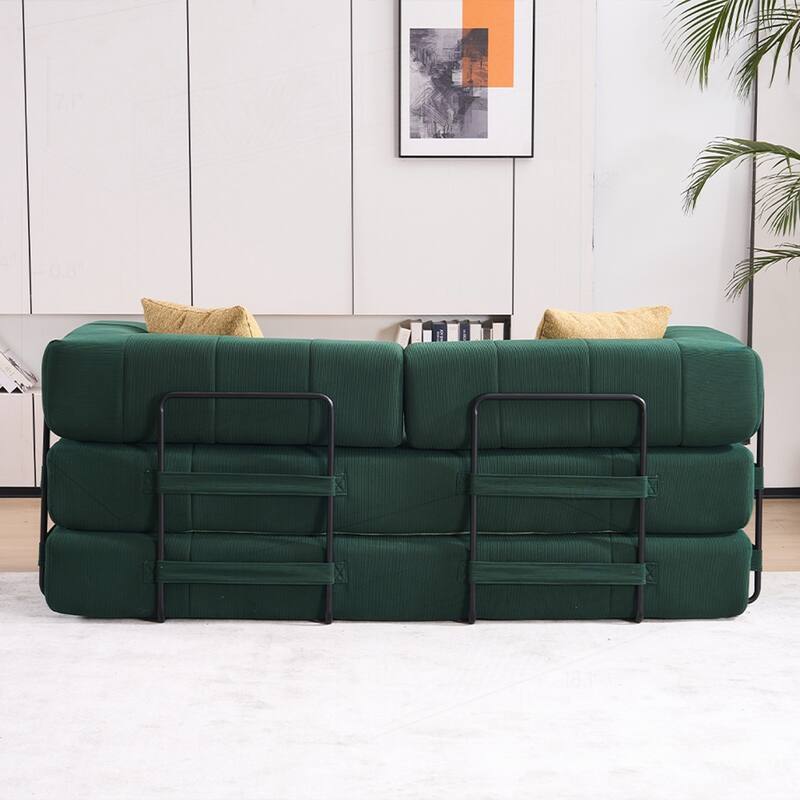 Versatile Convertible Sofa Bed with Plush Pillows for Any Living Space