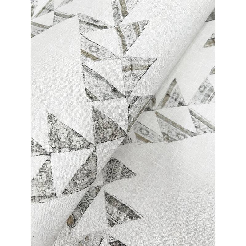 Scrap Quilt Grey Wallpaper