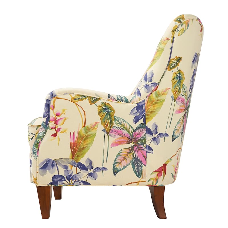 Palma 32" Floral Upholstered Arm Chair by Jennifer Taylor Home