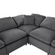 preview thumbnail 27 of 33, Oversized Modular Sectional Sofa with Ottoman,L Shaped Corner Sofa - 130" x 101" x 23.6"