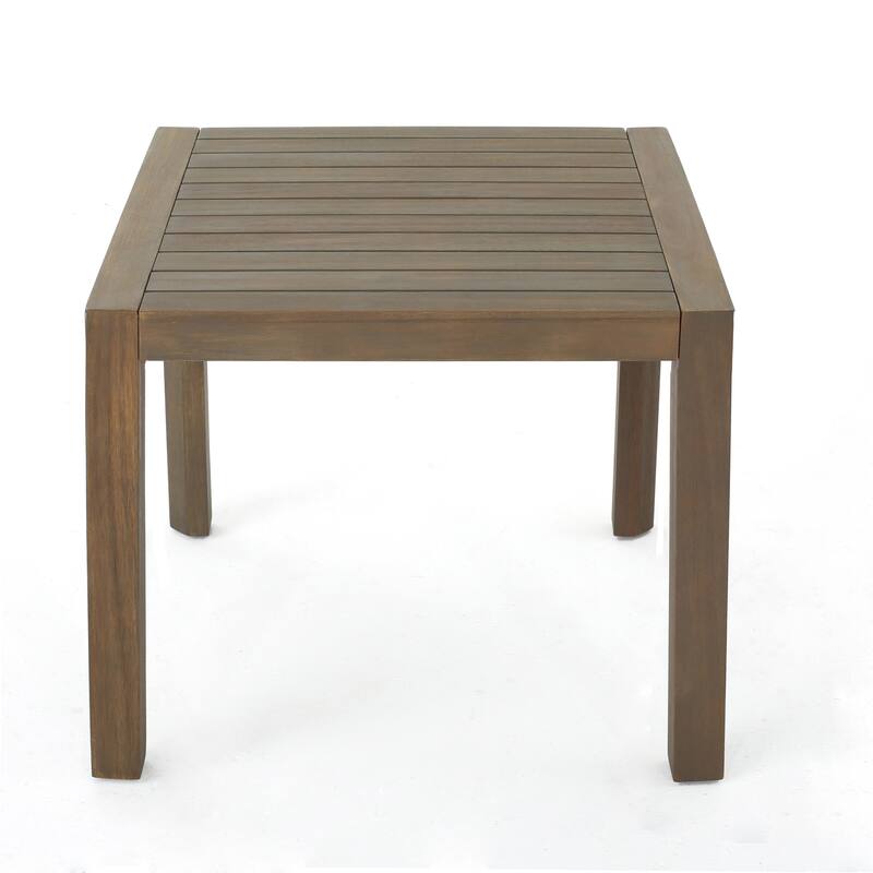 Leah Outdoor 6-Seater Acacia Wood Chat Set by Christopher Knight Home