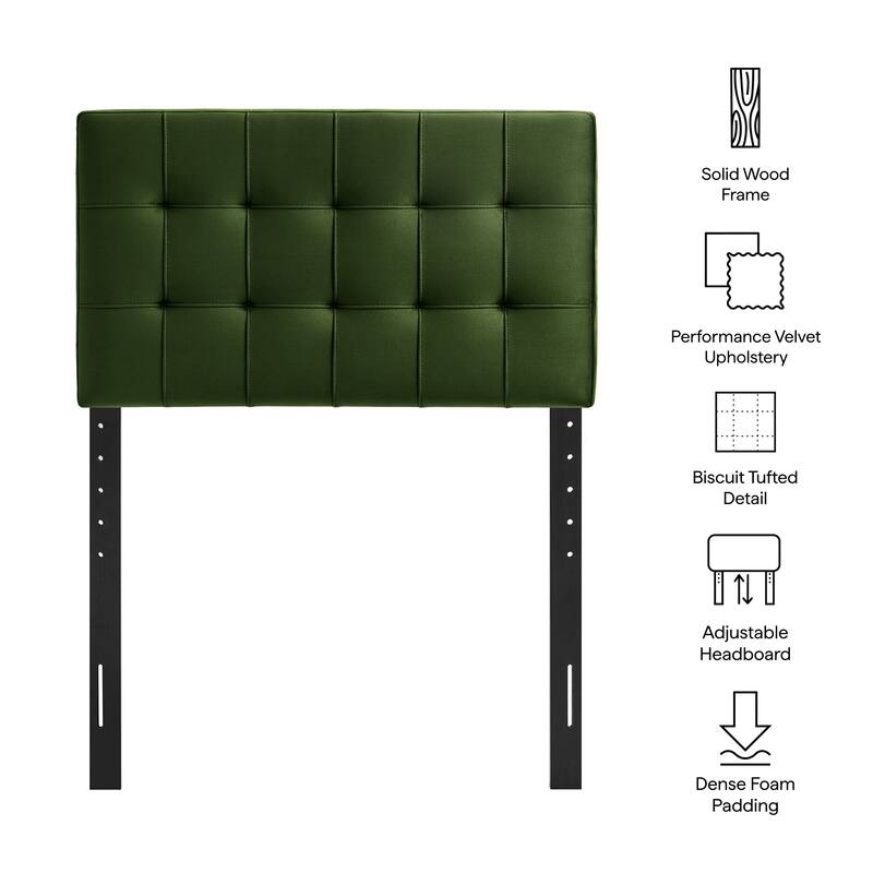 Lily Biscuit Tufted Performance Velvet Headboard