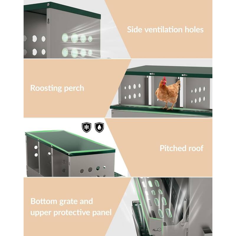 Chicken Nesting Boxes, with 10 Compartment