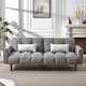 Modern Upholstered Convertible Futon Sofa Bed Adjustable Sleeper Couch ...