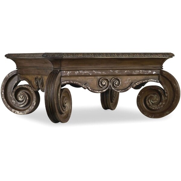 Hooker Furniture 5072-80112 49-1/4" Long Hardwood Coffee Table from the Rhapsody Collection - Rustic Walnut