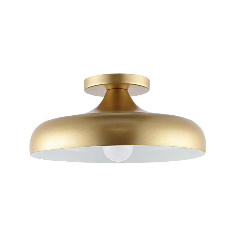 SAFAVIEH Lighting Antionette Flush Mount - 13" W x 13" D x 6" H - Painted Gold - 13Wx13Dx6H