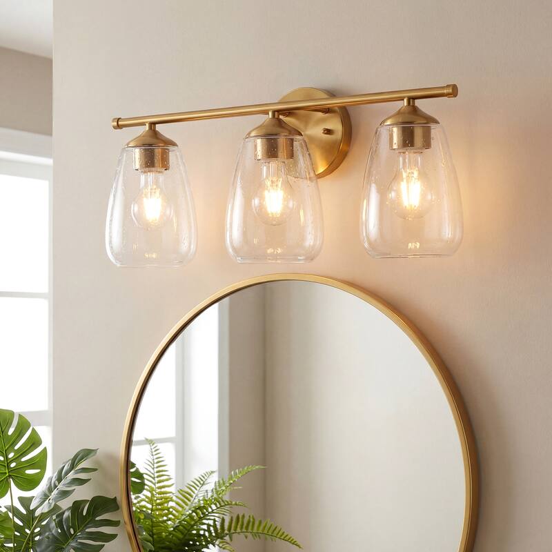 3-Light Bathroom Dimmable Vanity Light - Gold
