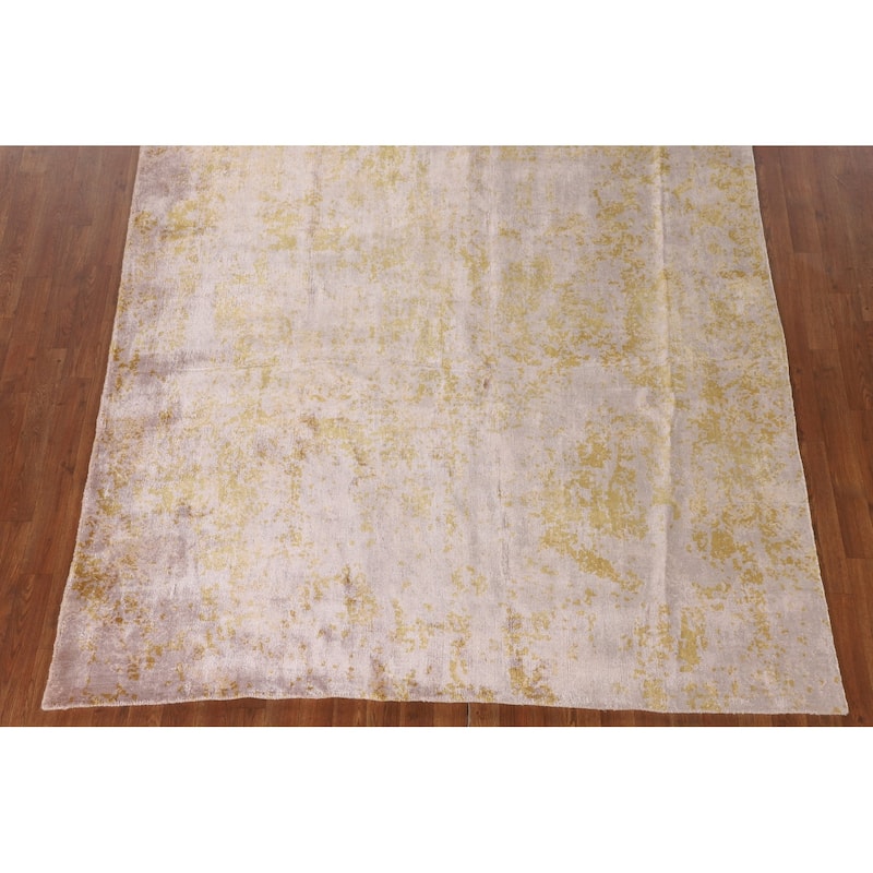 Multi-Color Abstract / Modern Area Rug Handmade Wool Carpet - 6'6"x 9'9"