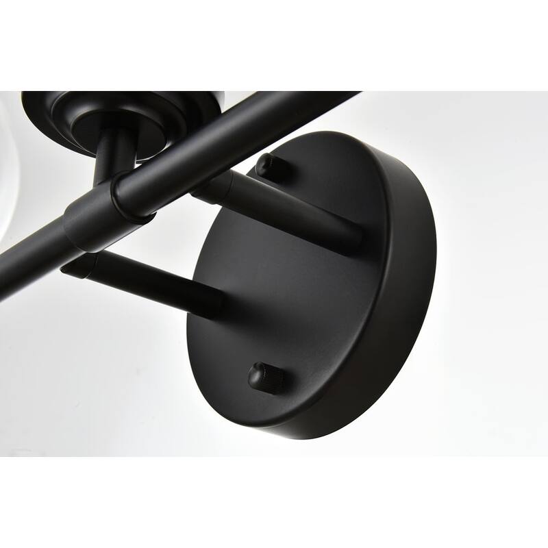 Inzo 1 Light Black and Clear Bath Sconce