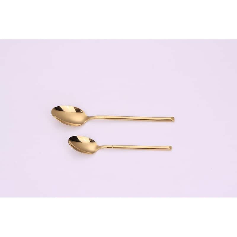 20 Pc Flatware Set Simple Gold - Service For 4 - 20 Pc