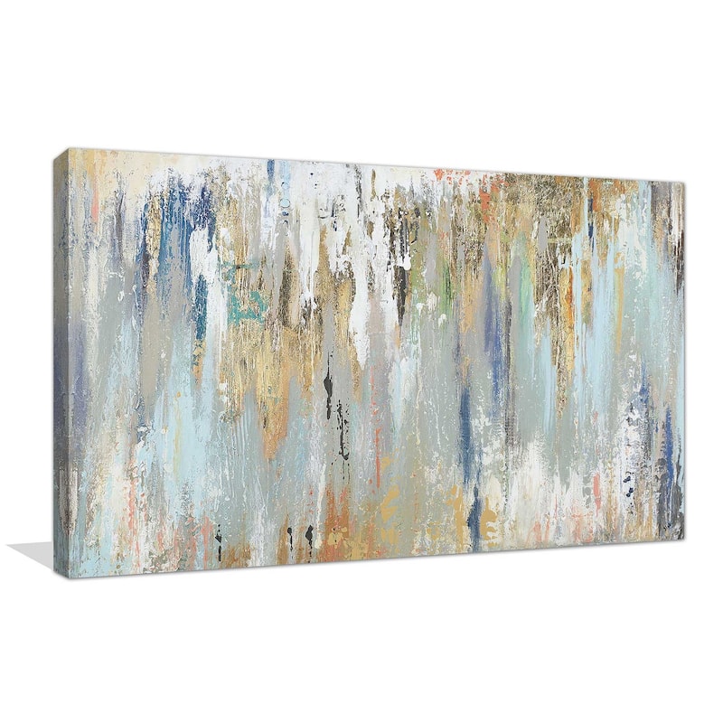 "Blue Gold Illusion (Horizontal)" Print on Canvas