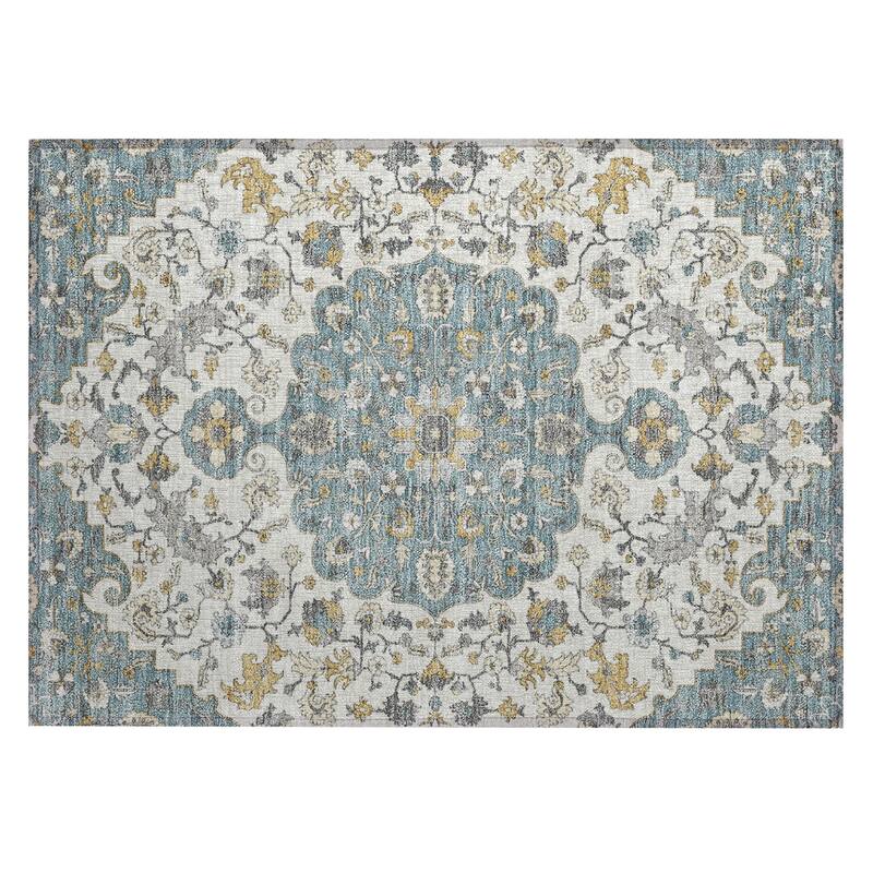 Machine Washable Indoor/ Outdoor Traditional Savannah Chantille Rug