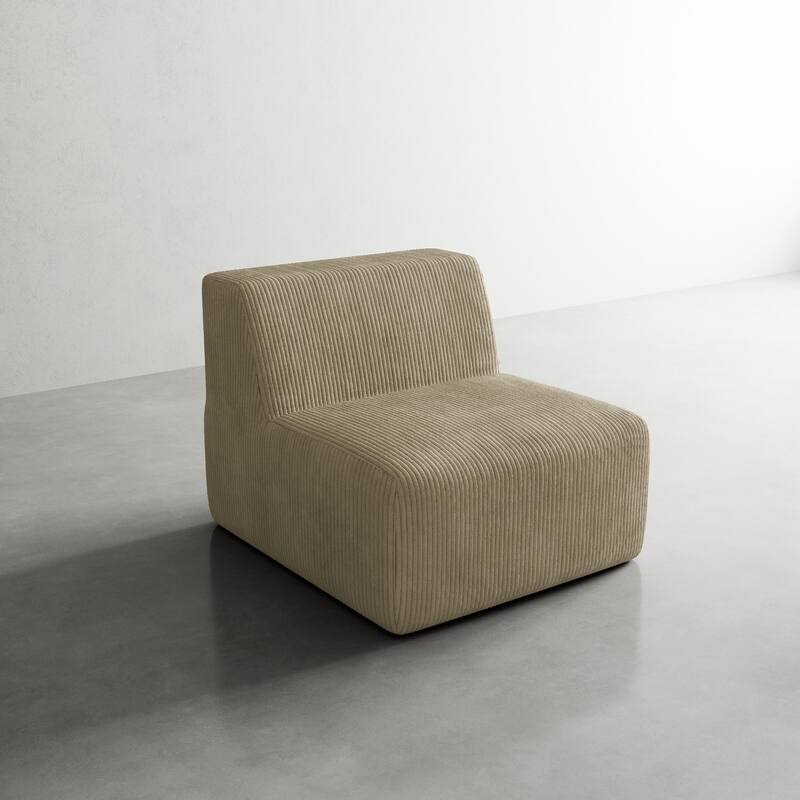 Corduroy Armless Chair Accent Chair