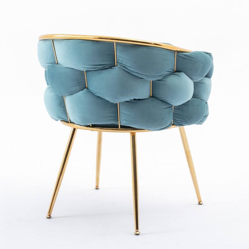 Set of 2 Velvet Accent Chairs - Modern Stool for Bedroom Dresser, Vanity, and Seating