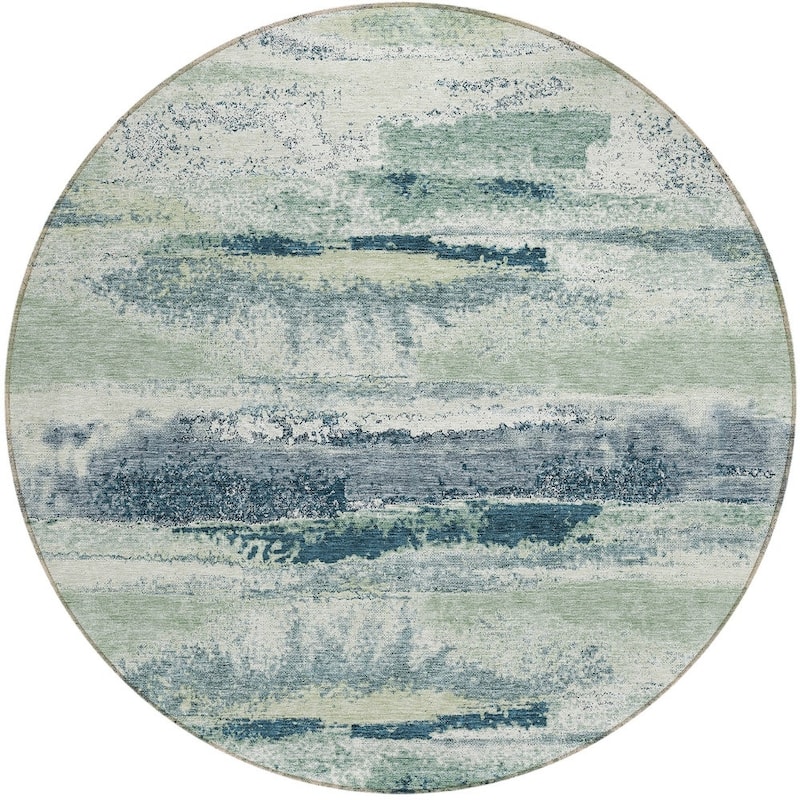 HomeRoots Abstract Transitional Rectangle Outdoor Rug