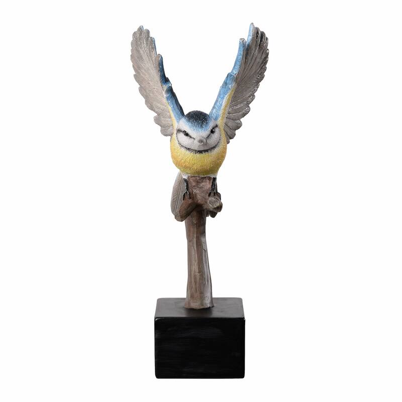 Blue Tit Bird On Branch Decoration - 10.75"