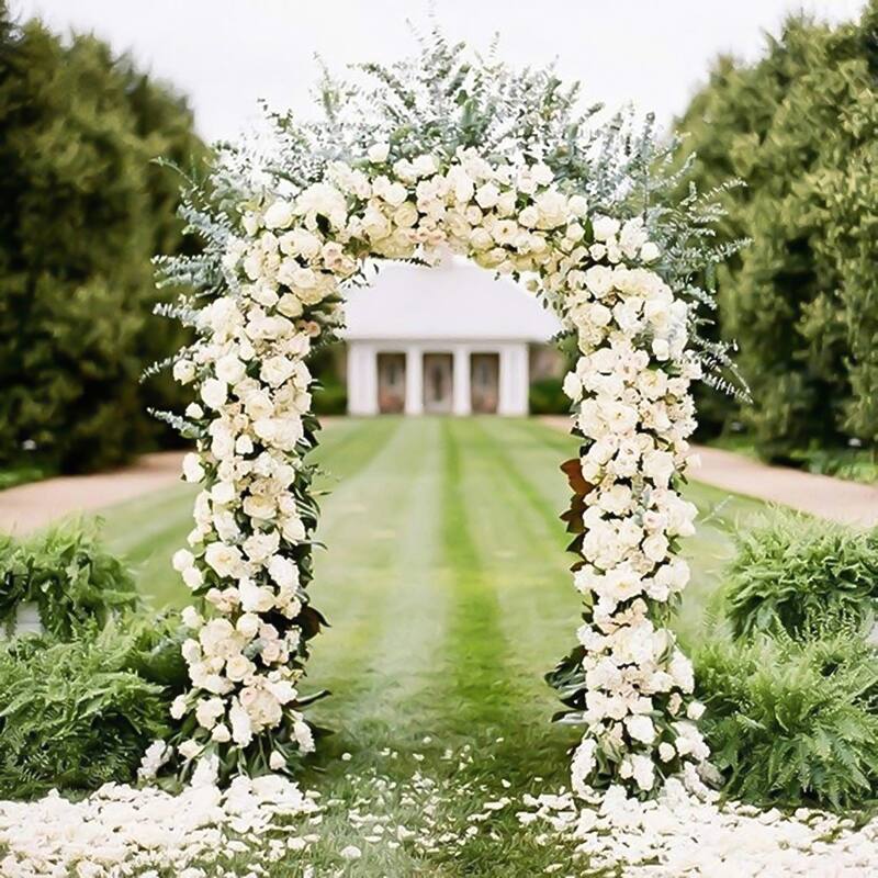 7.5 FT Steel Garden Arch Trellis Arbor Climbing Plant Wedding Frame
