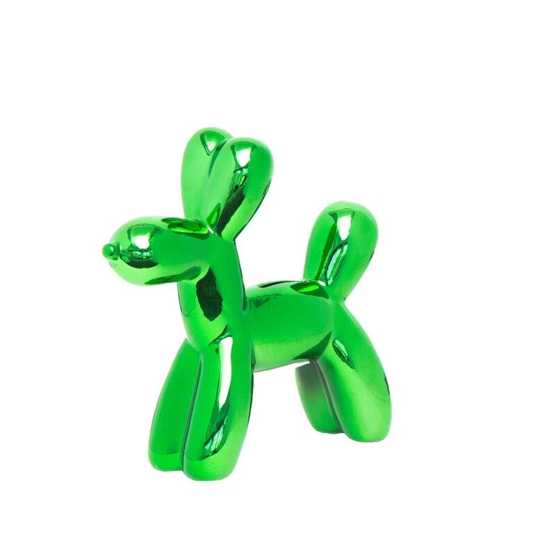 Interior Illusions Plus Mini Ceramic Dog Piggy Bank - 7.5in tall - Green