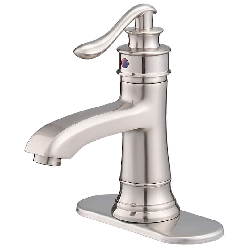 7.5 in Heigh Single Handle Chrome Bathroom Faucet - Spout height: 3.17inches Spout reach: 4.4 inches