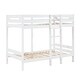 preview thumbnail 2 of 4, White Twin over Twin Wood Bunk Bed with Ladder & Fence