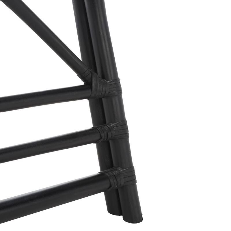 SAFAVIEH Maja Black Rattan Folding Accent Chair Set of 2 (Fully Assembled) - 19Wx28Dx35H