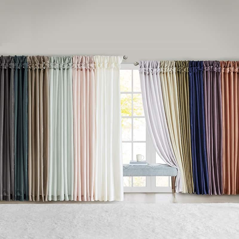 Twist Tab Lined Window Curtain Panel 50x108"