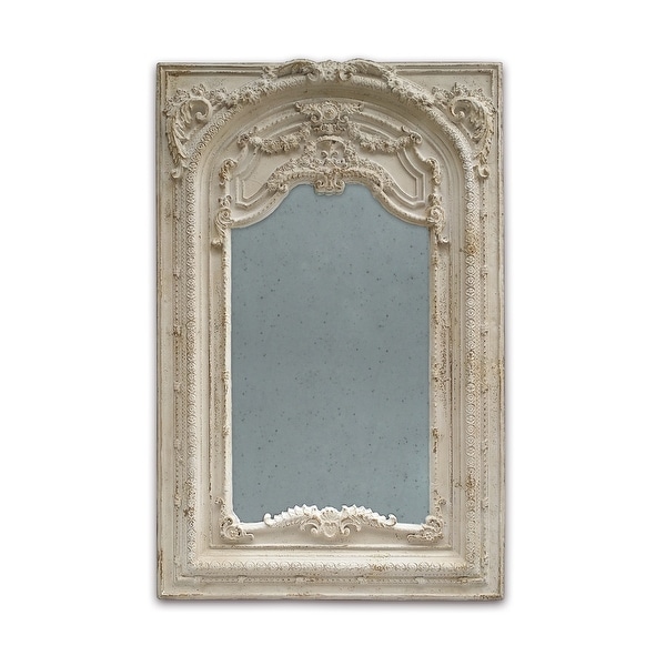 Antique White 73-inch Scroll Fauna Floor Mirror. Opens flyout.