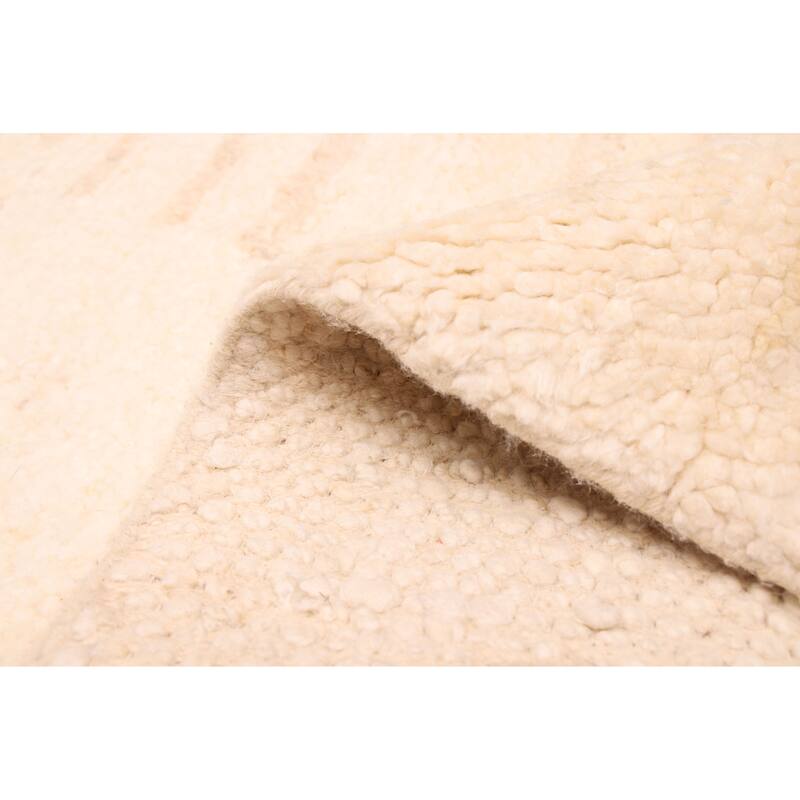 ECARPETGALLERY Hand-knotted Looma Cream Wool Rug - 8'1 x 10'2