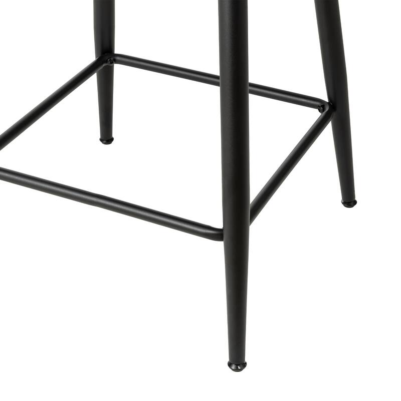 Glitzhome Set of 2 or 4 Modern Fabric/ PU Swivel Counter or Bar Stool with Metal Legs