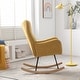 preview thumbnail 37 of 39, Velvet Armchair Wingback Comfy Rocker Chair with Thick Padded Seat for Nursery