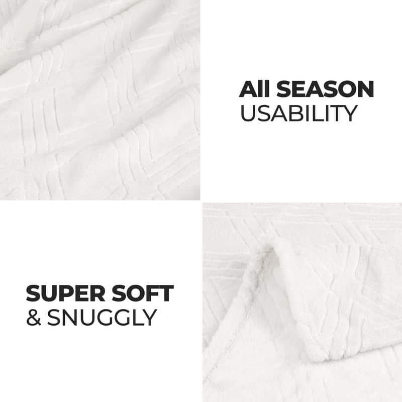 Superior Alaska Quilted Diamond Plush Fleece Blanket For Couch or Bed