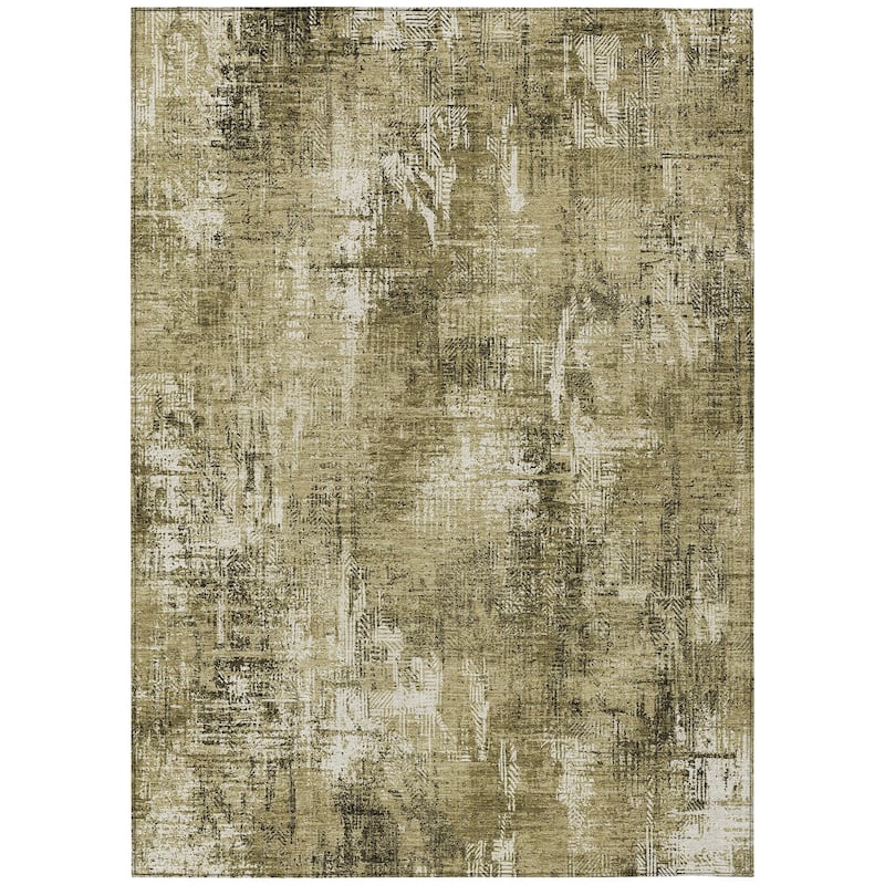 Machine Washable Indoor/ Outdoor Chantille Boho Abstract Rug