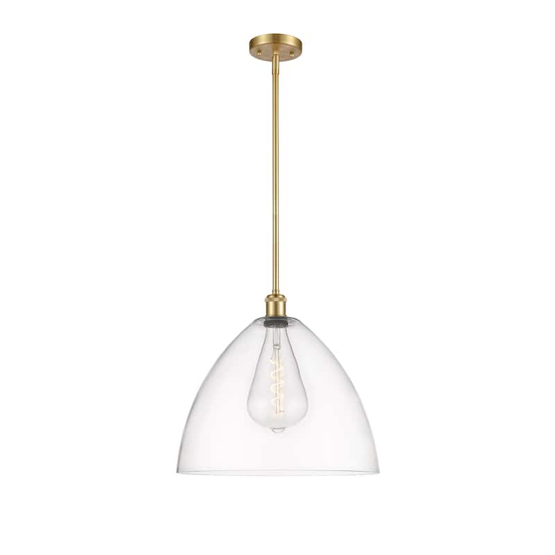 Innovations Lighting Bristol Glass 1 Light 16" Pendant - Clear/Satin Gold