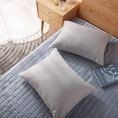 KASENTEX Soft Silky Zipper Cooling Pillow Case - Set of 2 Breathable Pillowcases for Hair and Skin