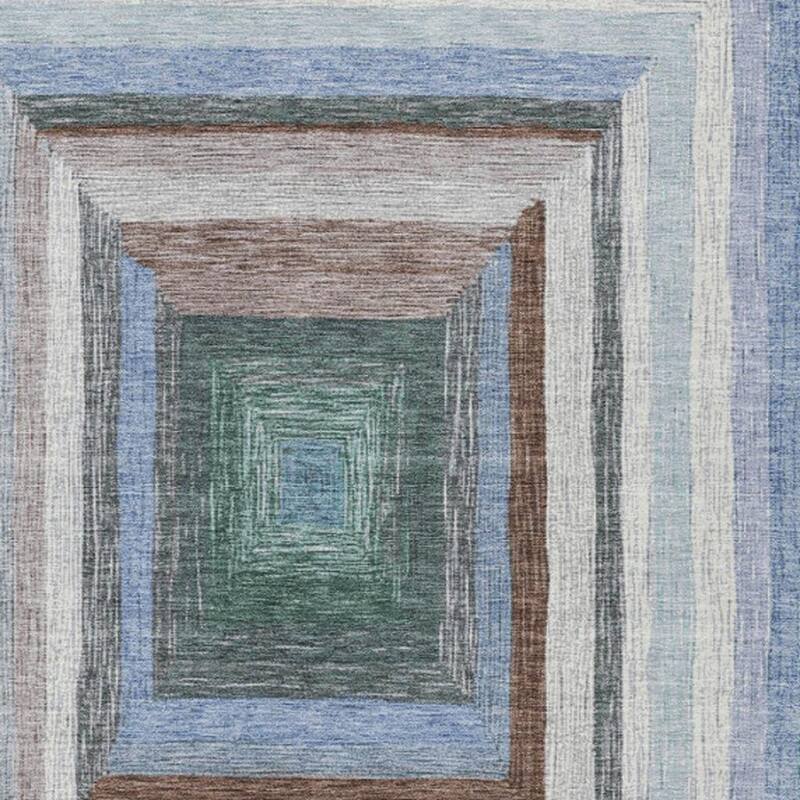 HomeRoots Geometric Transitional Rectangle Outdoor Rug