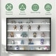 preview thumbnail 5 of 4, Wall Mounted Display Cabinet with Glass Sliding Doors and Adjustable Shelves - 31.5" W x 3.75" D x 23.5" H