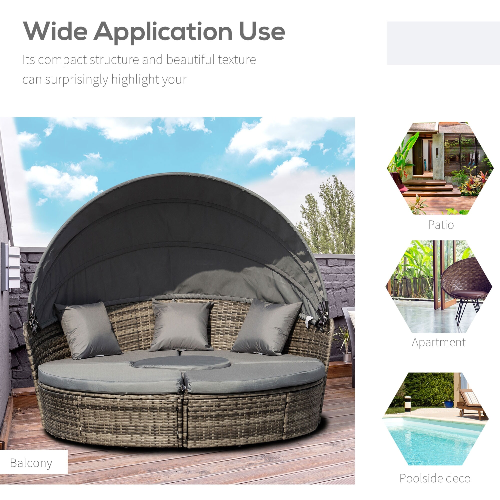 Outsunny 2 best sale seater daybed