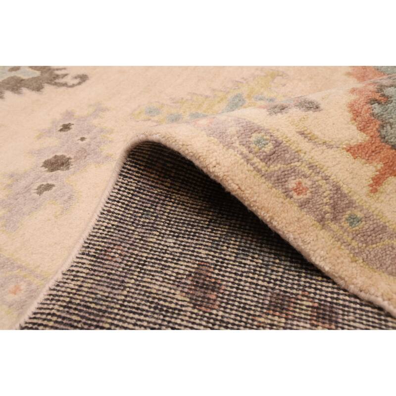 ECARPETGALLERY Hand-knotted Modern Oushak Beige Wool Rug - 8'1 x 9'11